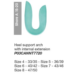 Tallone Heel support arch with internal extension